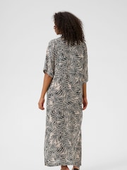 Kaffe Grey KAthora Amber Shirt Maxi Dress - Image 2 of 5