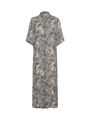 Kaffe Grey KAthora Amber Shirt Maxi Dress - Image 4 of 5