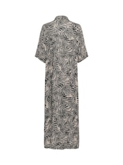 Kaffe Grey KAthora Amber Shirt Maxi Dress - Image 5 of 5