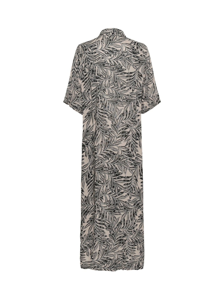 Kaffe Grey KAthora Amber Shirt Maxi Dress - Image 5 of 5