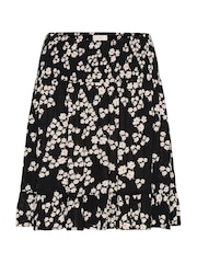 Kaffe KAthora Amber Floral Print Mini Black Skirt - Image 4 of 5