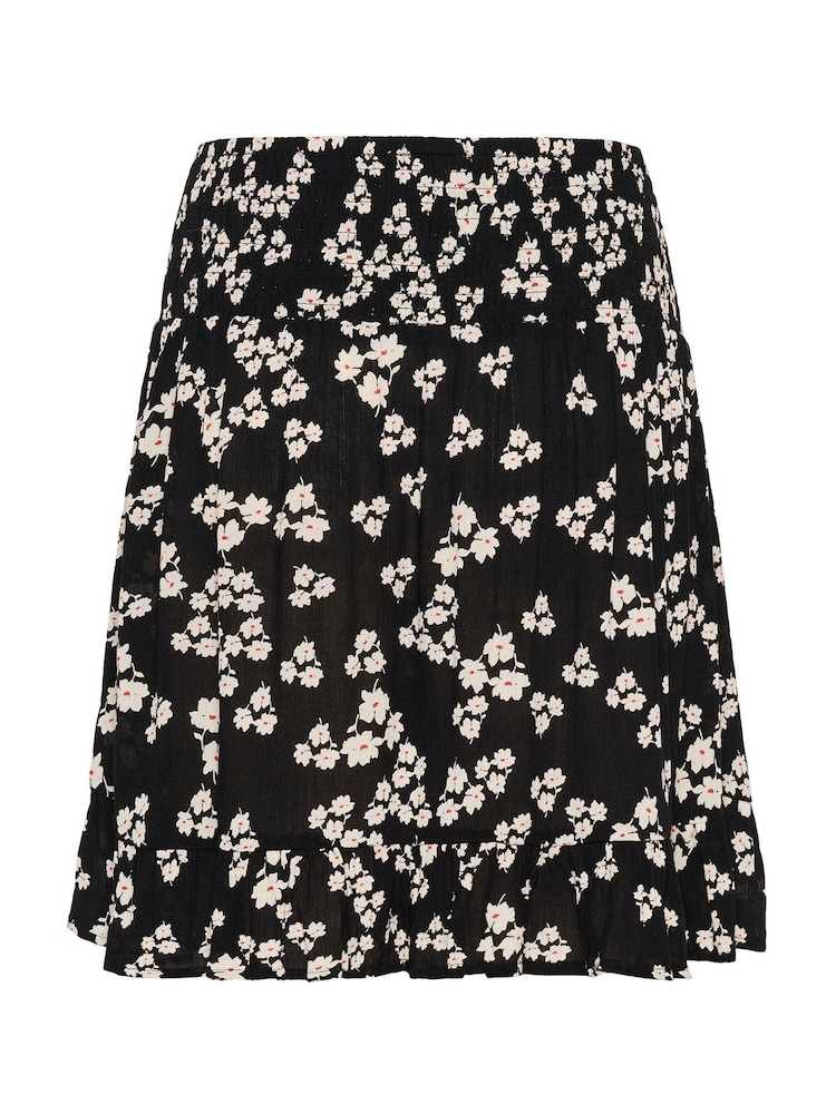 Kaffe KAthora Amber Floral Print Mini Black Skirt - Image 5 of 5 Kaffe KAthora Amber Floral Print Mini Black Skirt - Image 5 of 5