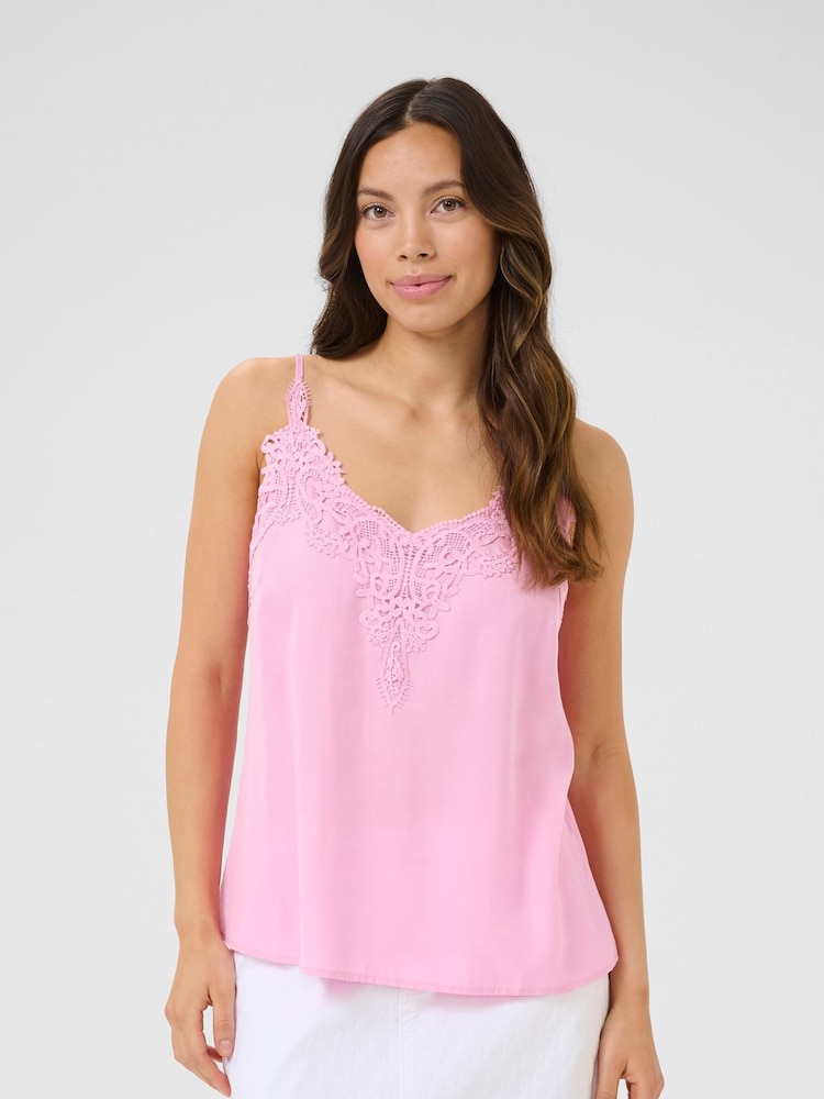 Cream Pink CRAnna Elegant Top - Image 1 of 5 Cream Pink CRAnna Elegant Top - Image 1 of 5