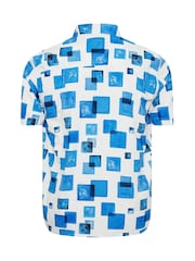 BadRhino Big & Tall White Peached Short Sleeve Revere Collar 100% Cotton Shirt - Image 2 of 2