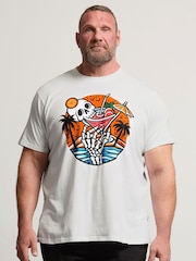 BadRhino Big & Tall Skull Cocktail 100% Cotton T-Shirt - Imagen 1 de 6