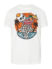 BadRhino Big & Tall Skull Cocktail 100% Cotton T-Shirt - Imagen 5 de 6