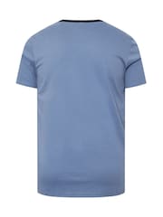 modra - BadRhino Big & Tall Cut & Sew Slogan 100% Cotton T-Shirt - Slika 6 iz 6