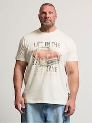 BadRhino Big & Tall Life In The Fastlane 100% Cotton T-Shirt - Imagen 1 de 6