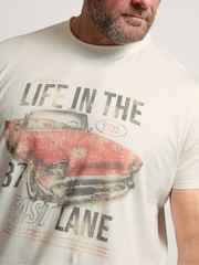 BadRhino Big & Tall Life In The Fastlane 100% Cotton T-Shirt - Imagen 4 de 6