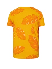 BadRhino Big & Tall Yellow Leaf Print 100% Cotton T-Shirt - Image 2 of 2