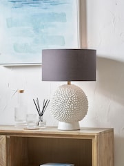 Pacific Lifestyle Cream Wrenley Ceramic Sea Urchin Table Lamp - Image 1 of 5