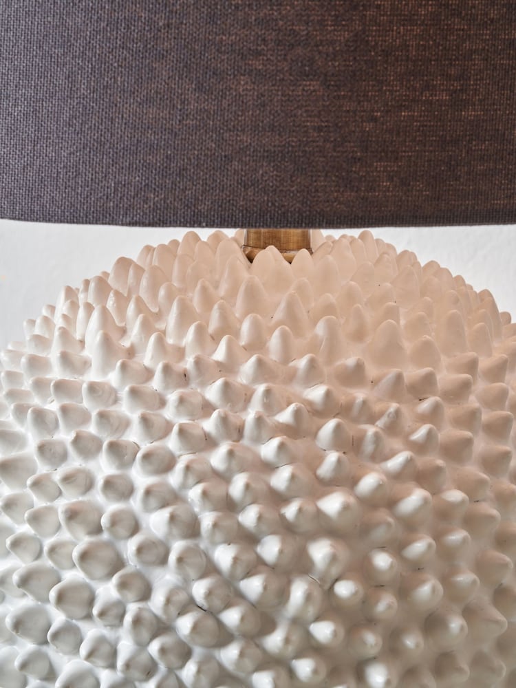 Pacific Lifestyle Cream Wrenley Ceramic Sea Urchin Table Lamp - Image 2 of 5