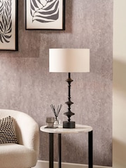 Pacific Lifestyle Black Emilio Candlestick Table Lamp - Image 1 of 5