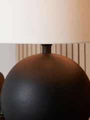 Pacific Lifestyle Black Benio Metal Spherical Table Lamp - Image 2 of 5