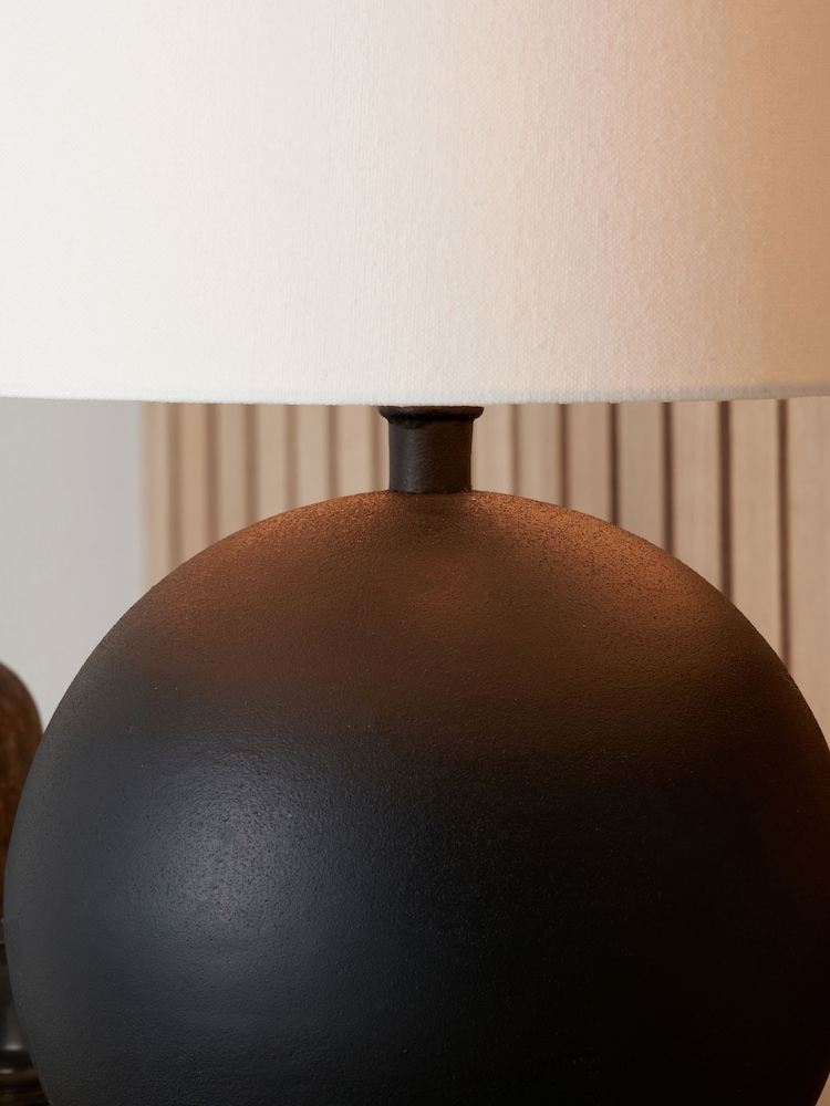 Pacific Lifestyle Black Benio Metal Spherical Table Lamp - Image 2 of 5 Pacific Lifestyle Black Benio Metal Spherical Table Lamp - Image 2 of 5