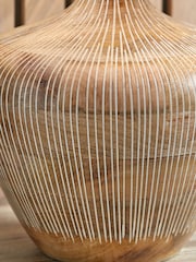 Pacific Lifestyle White Manaia Wash Textured Wood Table Lamp - Image 2 of 5