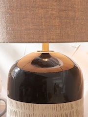 Pacific Lifestyle Black Lotta Stoneware Table Lamp - Image 2 of 5