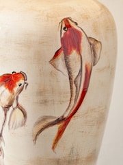 Pacific Lifestyle Natural Emerayn Koi Ceramic Table Lamp - Image 2 of 5