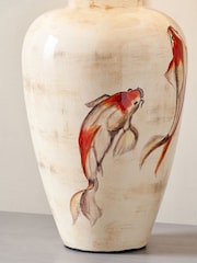 Pacific Lifestyle Natural Emerayn Koi Ceramic Table Lamp - Image 3 of 5