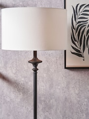 Pacific Lifestyle Black Emilio Candlestick Floor Lamp - Image 2 of 5