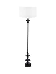 Pacific Lifestyle Black Emilio Candlestick Floor Lamp - Image 4 of 5