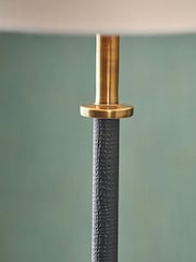 Pacific Lifestyle Black Antoine Croc Tall Metal Table Lamp - Image 2 of 5
