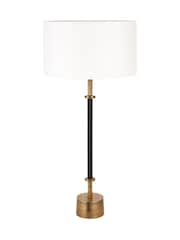 Pacific Lifestyle Black Antoine Croc Tall Metal Table Lamp - Image 4 of 5