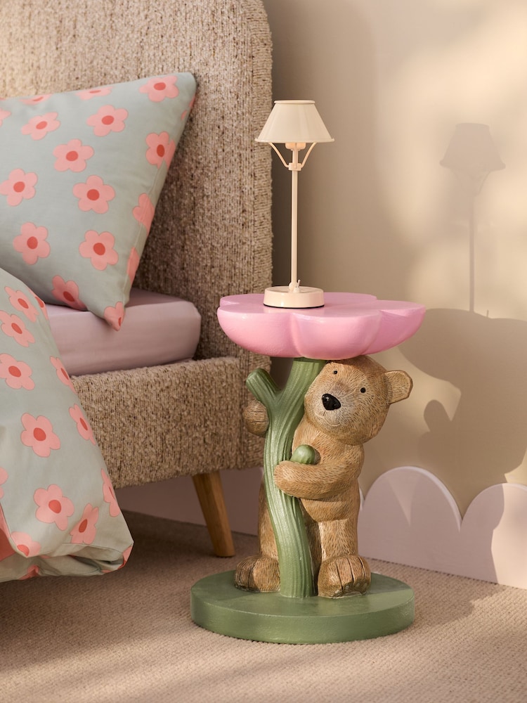 Pink Bertie Bear Kids Bedside Table - Image 1 of 6 Pink Bertie Bear Kids Bedside Table - Image 1 of 6
