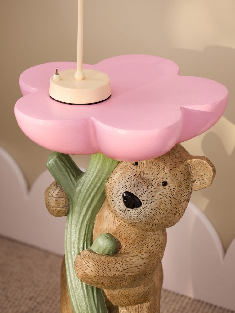 Pink Bertie Bear Kids Bedside Table - Image 2 of 6 Pink Bertie Bear Kids Bedside Table - Image 2 of 6
