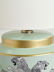 Pacific Lifestyle Green Saskia Cheetah Ceramic Table Lamp - Image 2 of 5