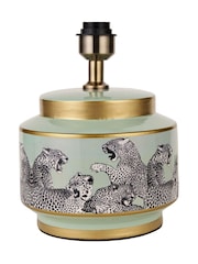 Pacific Lifestyle Green Saskia Cheetah Ceramic Table Lamp - Image 5 of 5