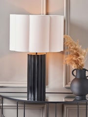 Pacific Lifestyle Black Petula Metal Scallop Table Lamp - Image 1 of 5