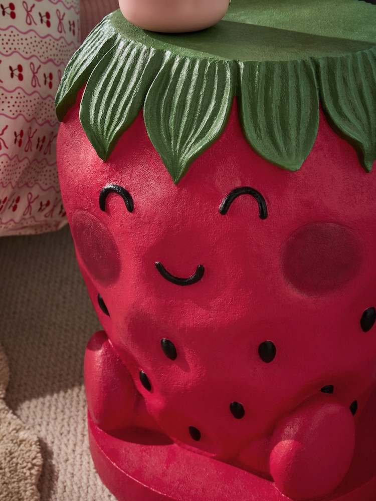 Red Strawberry Bedside Table - Image 2 of 3