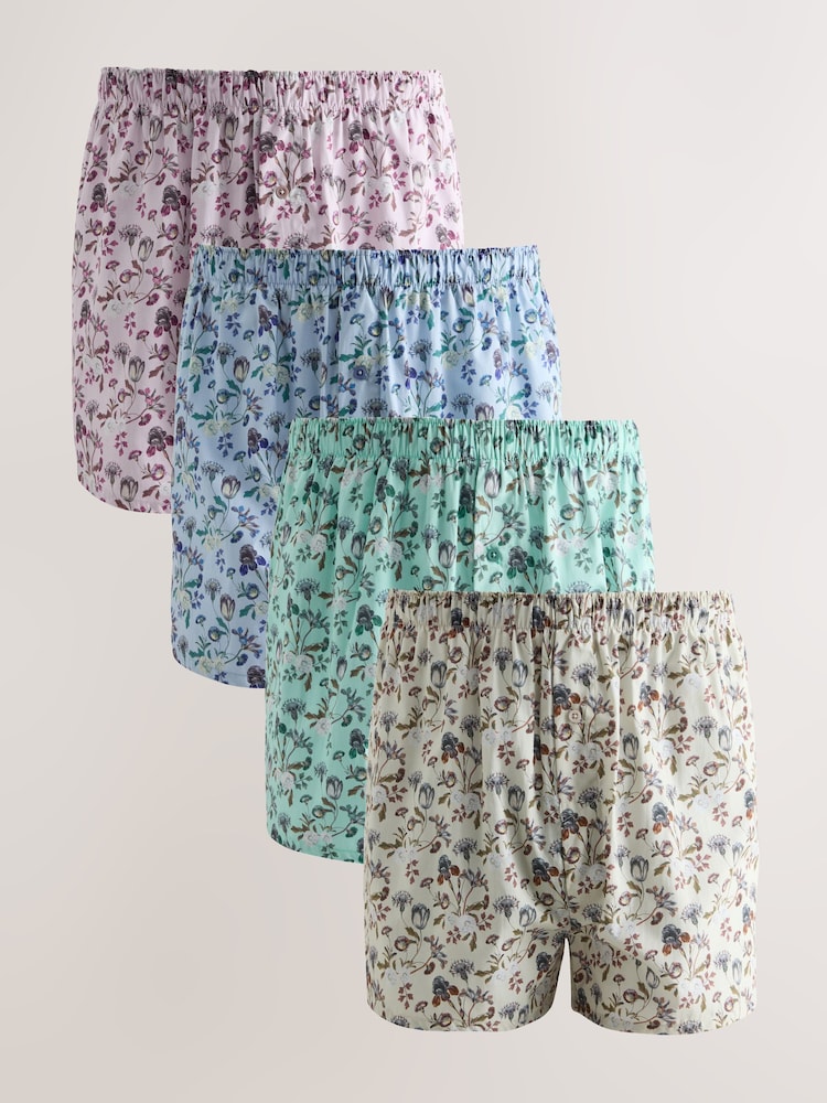 Blue/Green Floral Kew Gardens Woven Boxers - Image 1 of 8