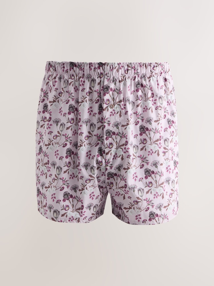 Blue/Green Floral Kew Gardens Woven Boxers - Image 2 of 8