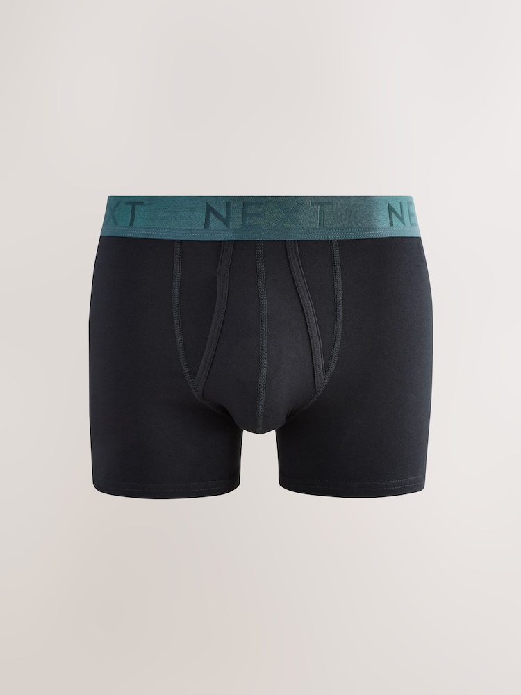 Shiny Blues Waistbands A-Front Boxers 10 Pack - Image 2 of 14