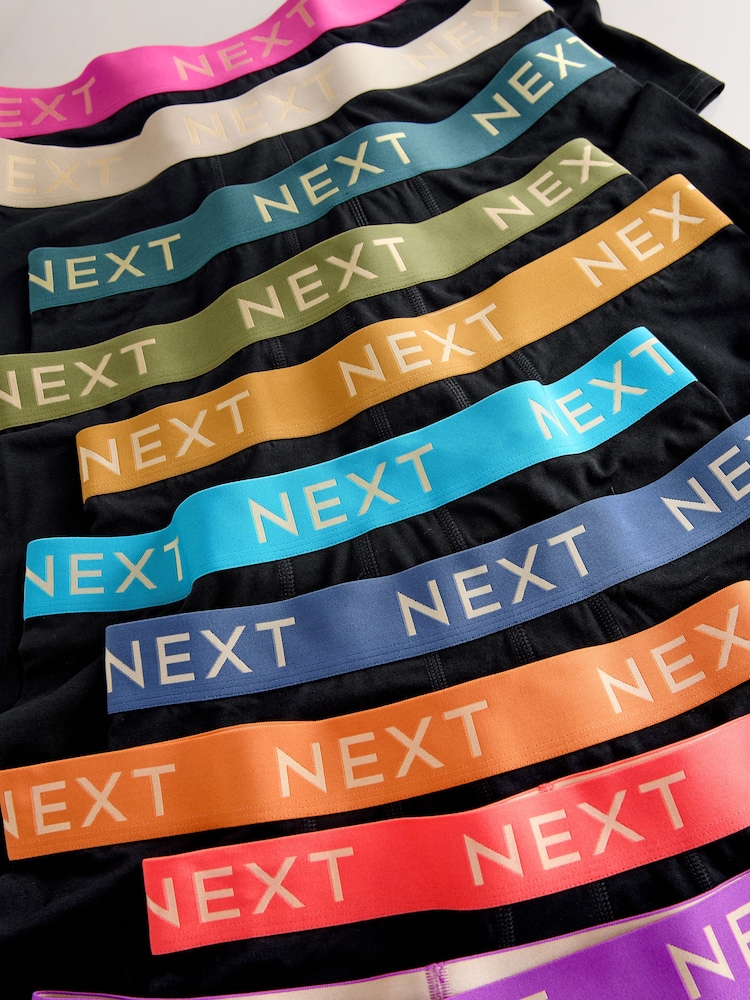 Black Bright White Gold Waistbands A-Front Boxers 10 Pack - Image 15 of 15