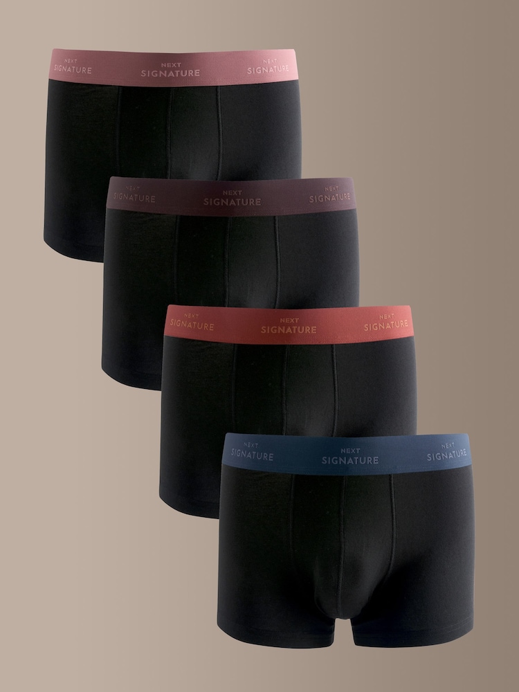 Black Modal Rich Waistbands Motionflex Signature Hipster Boxers - Image 1 of 8 Black Modal Rich Waistbands Motionflex Signature Hipster Boxers - Image 1 of 8