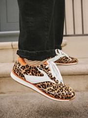 Leopard Forever Comfort Panel Detail Lace-Up Trainers - Image 2 of 9