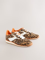 Leopard Forever Comfort Panel Detail Lace-Up Trainers - Image 6 of 9