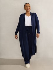 Blau - Live Unlimited Curve Lightweight Supersoft Maxi Cardigan - Bild 3 von 3