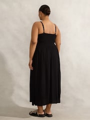 Live Unlimited Black Curve Crinkled Crochet Dress - Image 3 of 7