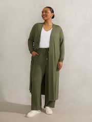 Зеленый - Live Unlimited Curve Lightweight Supersoft Straight Leg Trousers - Image 1 of 3