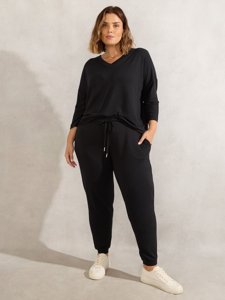 Live Unlimited Black Curve Lightweight Supersoft Joggers - Image 2 of 4