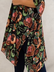 Live Unlimited Purple Curve Floral Print Longline Kimono - Image 5 of 6