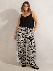 Live Unlimited Curve Mono Print Wide Leg Trousers - Bild 1 von 2