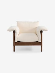 MADE.COM Natural Stone Woven Slub Plain Solen Accent Chair - Image 1 of 2