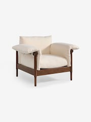MADE.COM Natural Stone Woven Slub Plain Solen Accent Chair - Image 2 of 2