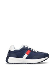 Tommy Hilfiger Blue Flag Lace-Up Trainers - Image 1 of 5
