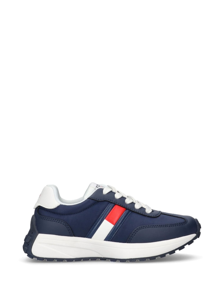 Tommy Hilfiger Blue Flag Lace-Up Trainers - Image 1 of 5